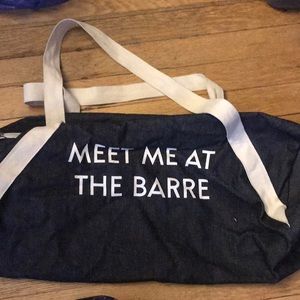 Denim gym tote bag